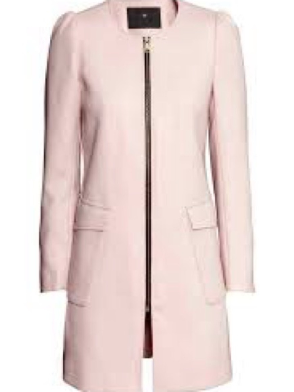 H&M Pale Pink Zip-Front Women's Coat